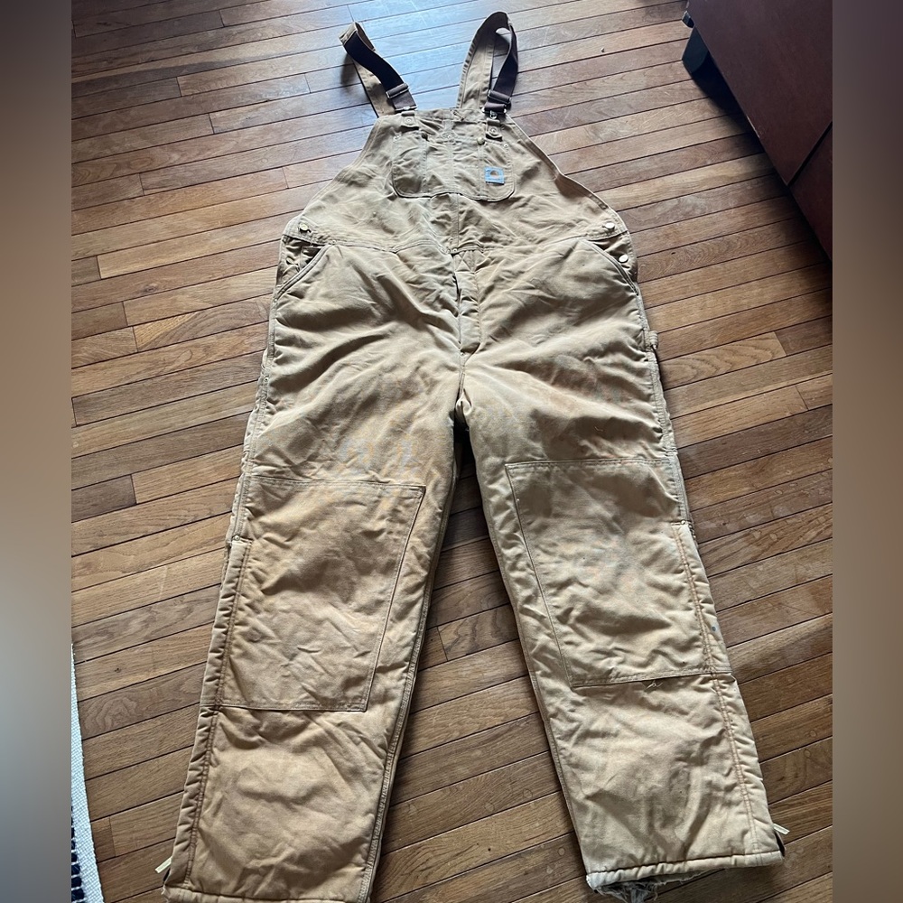 Carhartt lined overalls coveralls men’s size 50x33
